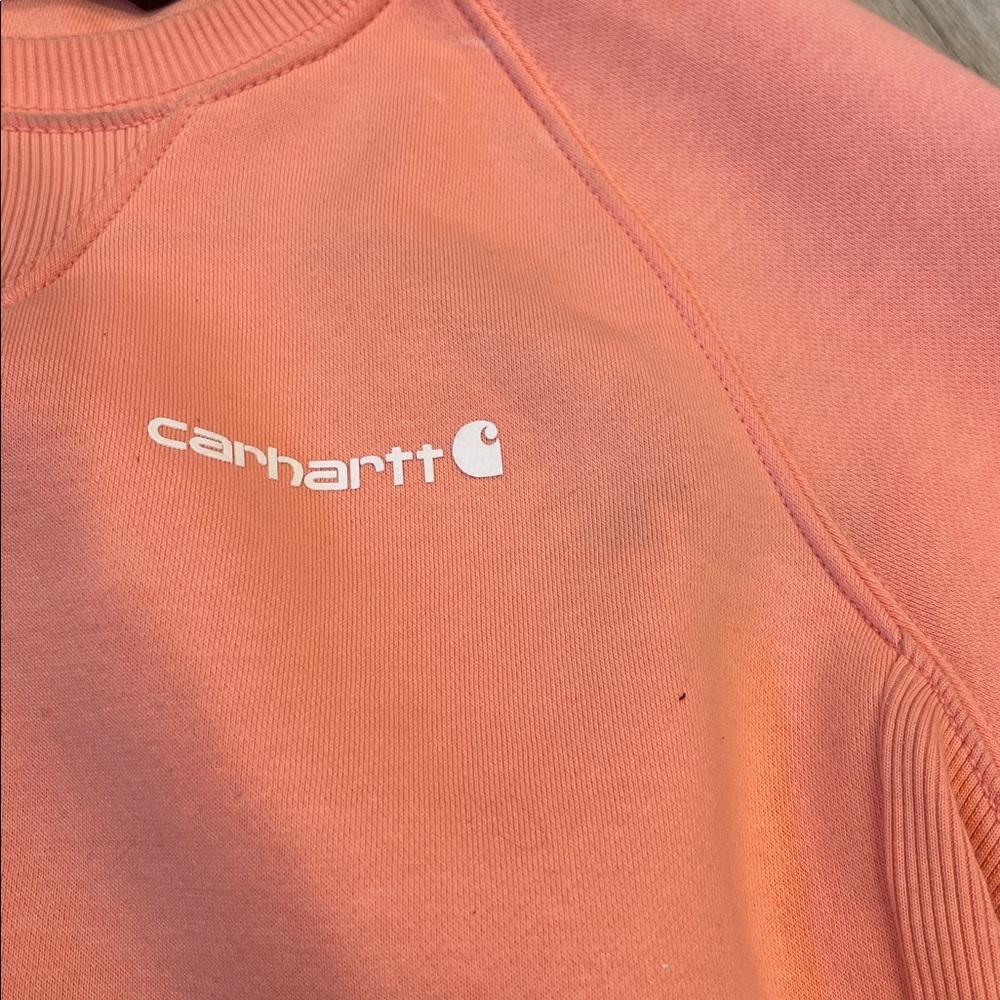 Carhartt Peach Sweatshirt Relaxed Fit Size Small - Picture 2 of 7